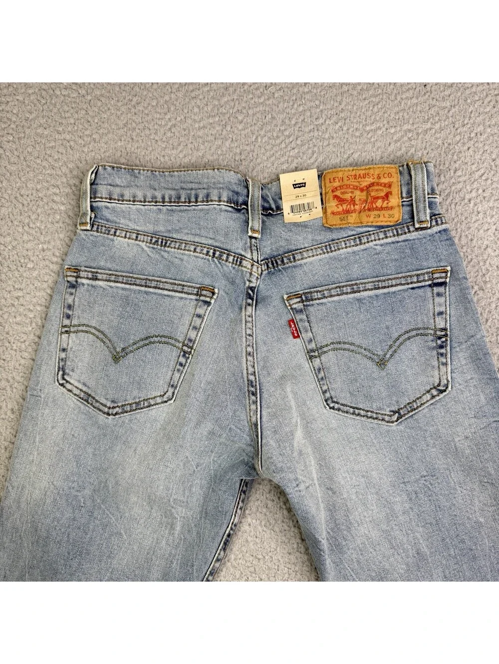Levis 511 Light Blue Denim Jeans Men's 29x30 Slim Fit Stretch Mid Rise NWT